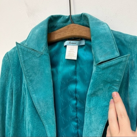 Marciano Turquoise Suede Jacket - Picture 5 of 16
